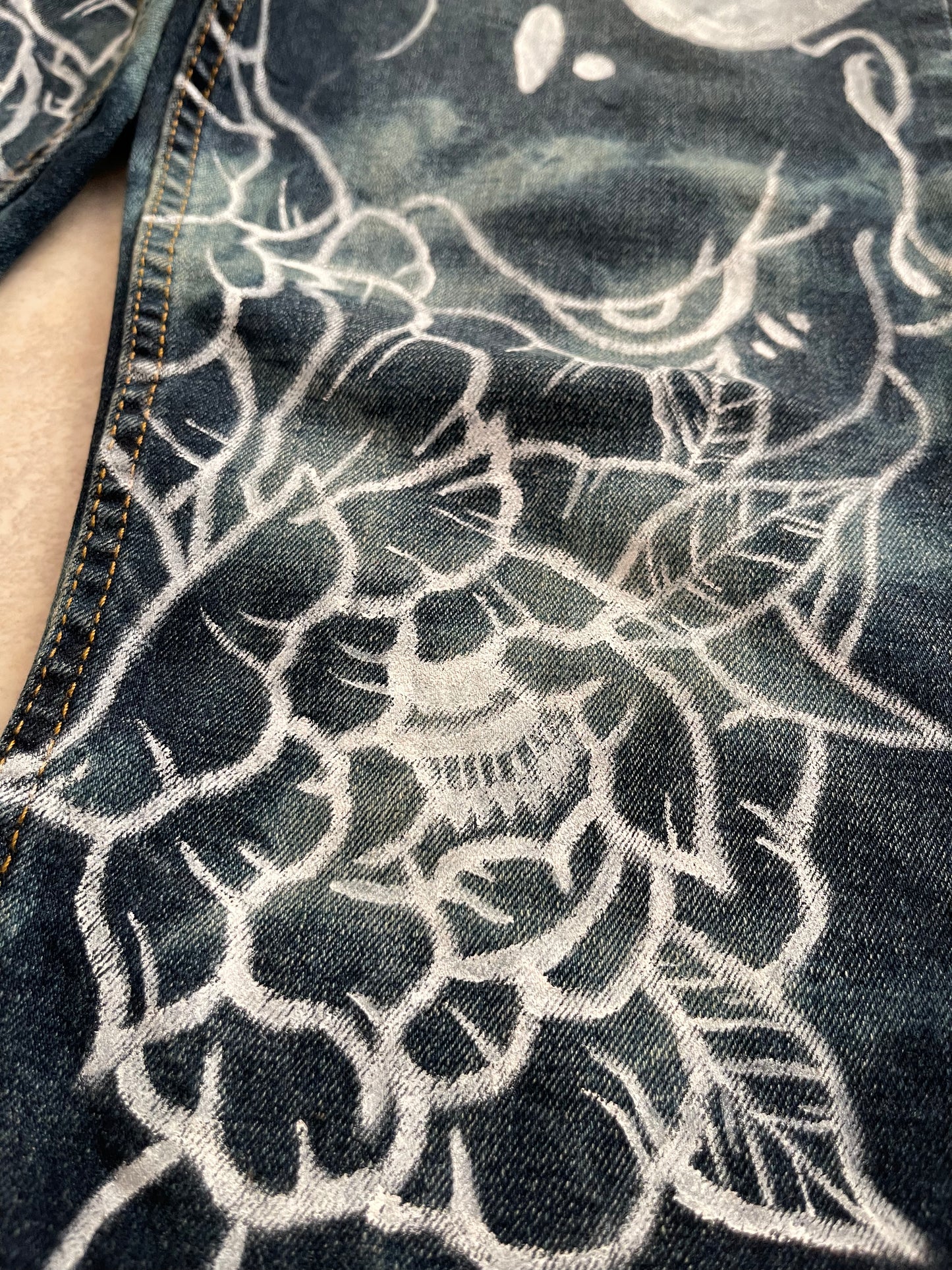Oni in Bloom Painted Denims (W31 L34)
