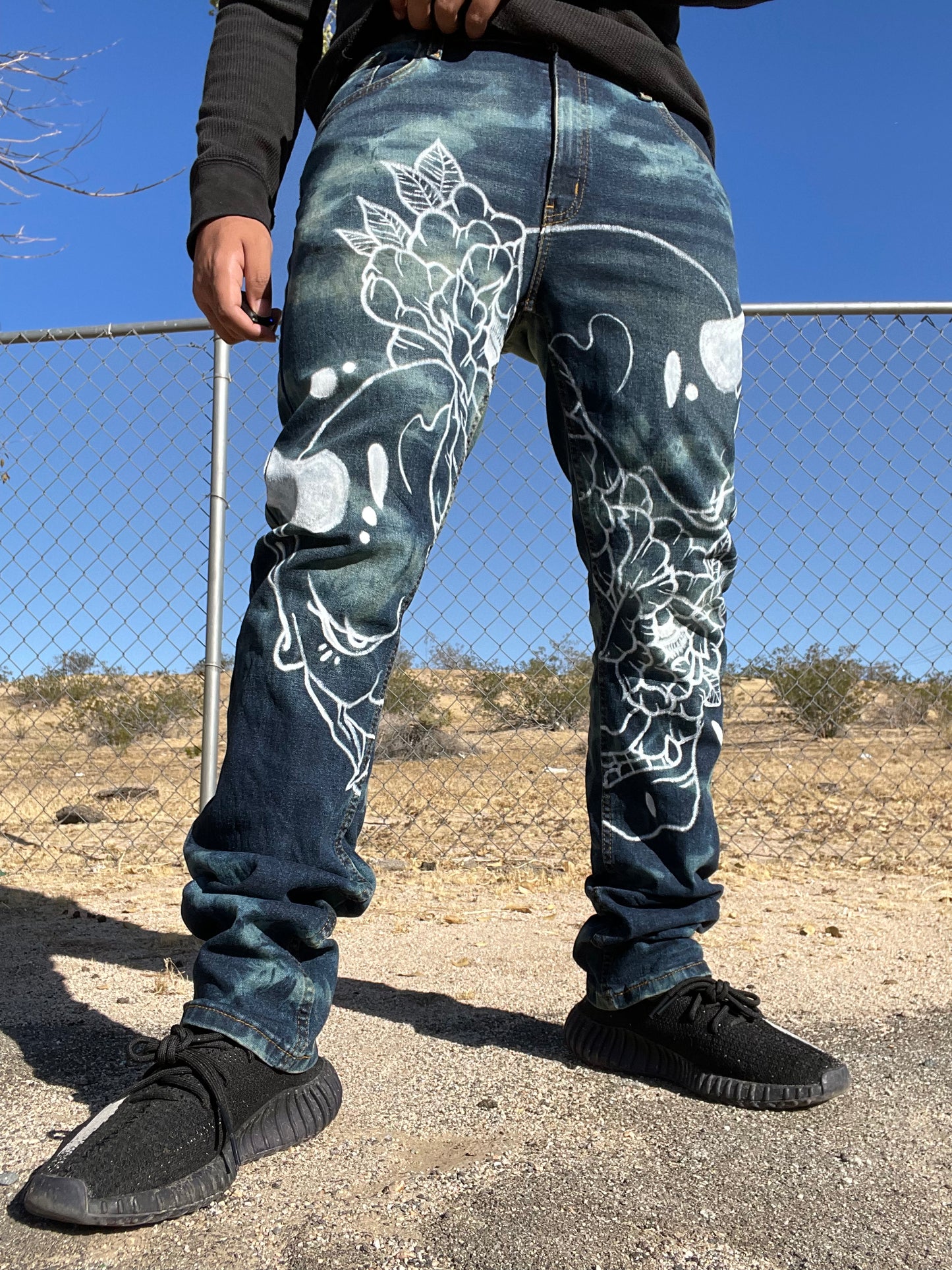 Oni in Bloom Painted Denims (W31 L34)