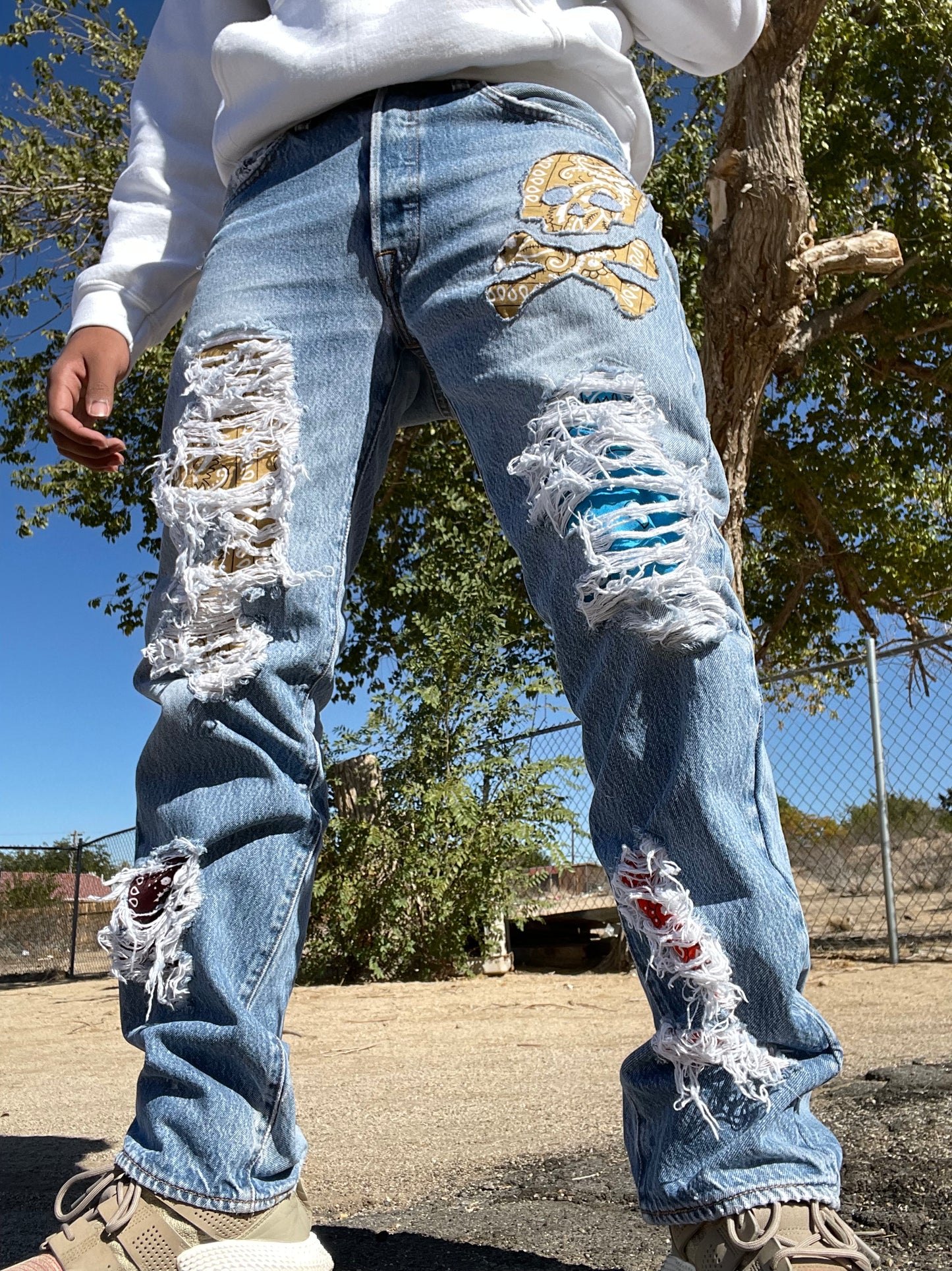 Skull n Paisley Denims (W33 L34)