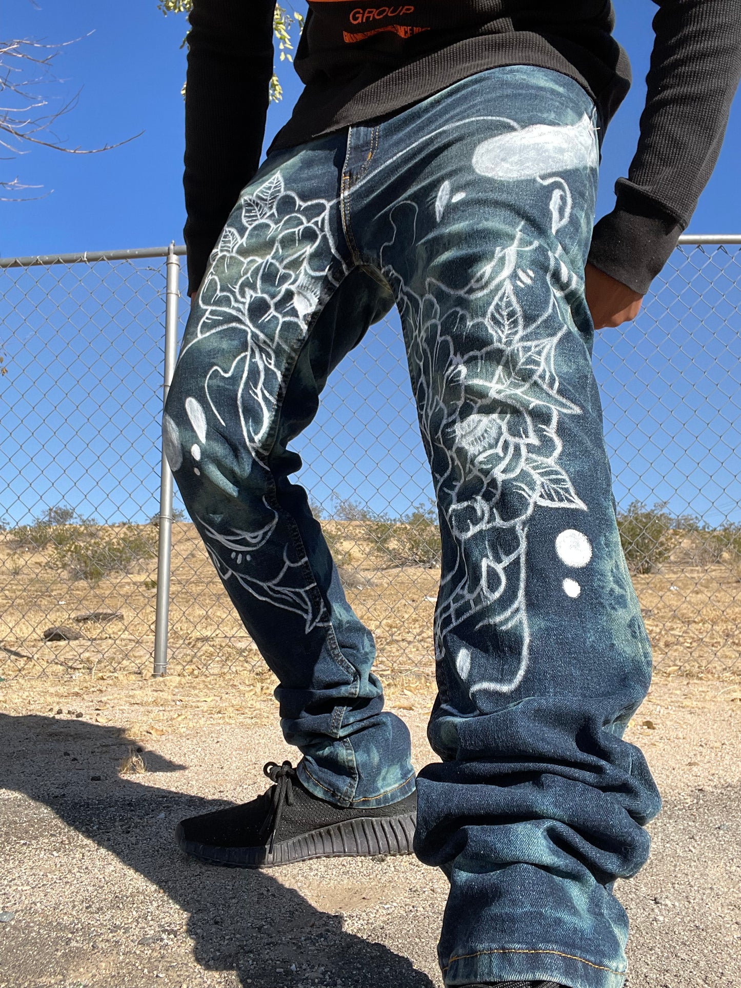 Oni in Bloom Painted Denims (W31 L34)